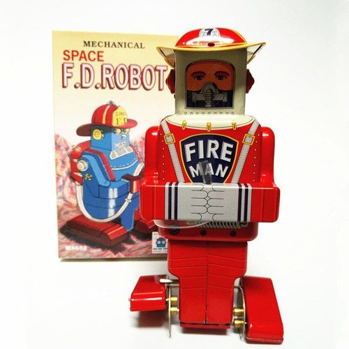 Jouet À Remonter Pour Adulte, Collection Rétro, Metal Tin Fire, Space F.D, Robot Mécanique, Horloge, Figurines, Modèle, Cadeau Pour Enfant