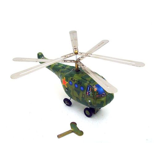 Jouet À Remonter Pour Adulte, Collection Rétro, Hélicoptère Militaire En Métal, Avion, Horloge, Figurines, Modèle, Jouet Vintage, Cadeau