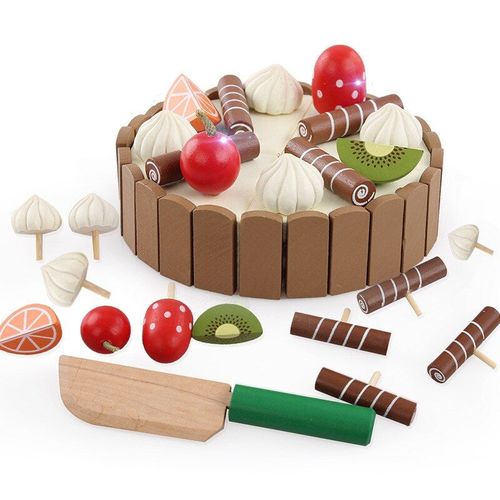 Jouet De Bricolage Pour Bébé, Gâteau D'Anniversaire En Bois, Gâteau Magnétique, Cuisine, Jouets Éducatifs Précoces, Blocs De Jeu, Cadeau Pour Enfants