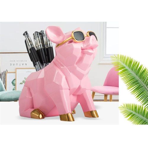 Porte-Stylo Cochon En Céramique, Artisanat Européen, Boîte De Rangement, Décoration De La Maison, Modèle Ornements, Créatif Mignon, Conteneur Cadeau