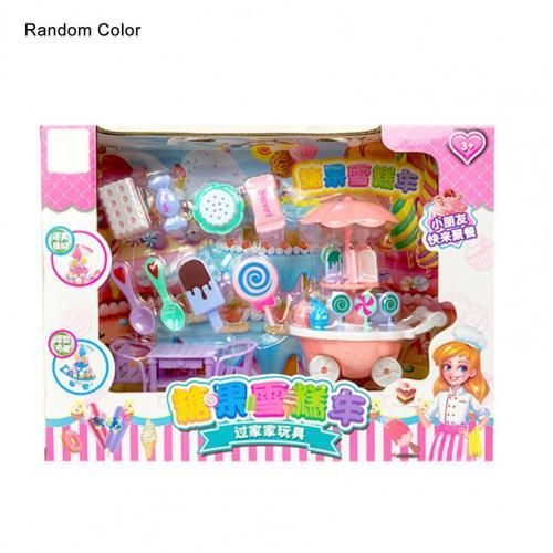 1 Ensemble De Jouets De Maison De Jeu, Simulation De Jeu, Chariot De Magasin De Desserts Abs, Cadeaux Pour Enfants, Jouets Amusants