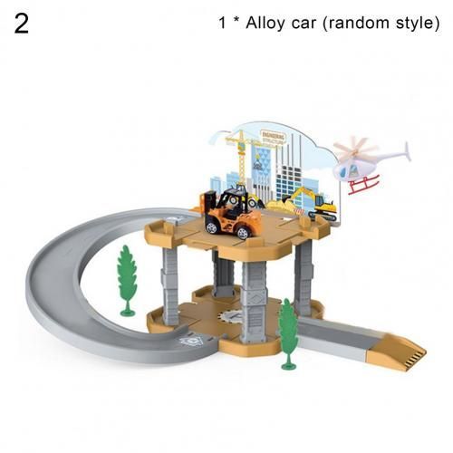 Jouet De Voiture Pour Enfants, Assemblage De Piste De Stationnement, Garage, Accessoire Réaliste, Course De Voiture En Alliage, Ensemble De Jeu 2021