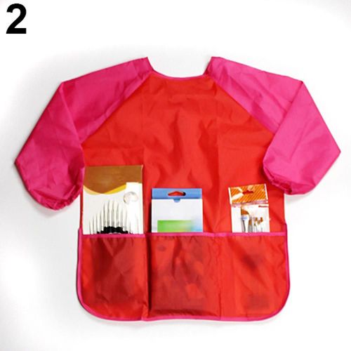Tablier De Peinture Imperméable À Manches Longues Pour Enfants De 0 À 3 Ans, Blouse Imperméable Avec 3 Poches Pour Dessin, Vêtements Artisanaux