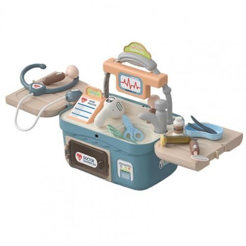 Ensemble De 18 Pièces De Jouets De Simulation Pour Enfants, Exercice Entièrement Équipé, Compétences Sociales, Valise De Médecin En Plastique, Jouet D'Infirmière Pour Garçons Et Filles