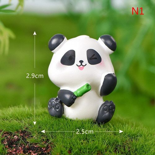 Figurines D'Animaux Mini Panda, Jouets Pour Maison De Poupée, Micro Ornement De Jardin, Micro Décor De Paysage