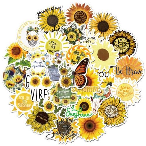 Autocollant De Jouets Classiques, 50 Pièces, Autocollant Tournesol, Tu Es Mon Soleil, Pour Ordinateur Portable, Skateboard, Bagages, Pour Bébés Et Enfants