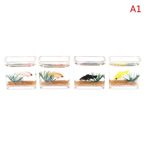 Aquarium En Verre Pour Maison De Poupée, Bol De Poisson Miniature, Jouet D'Ornement Pour Maison De Poupée