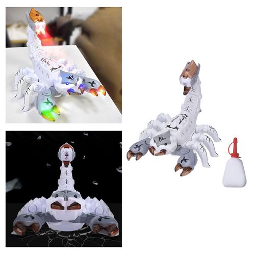Jouet Électronique De Scorpion Marchant, Fumée De Pulvérisation, Griffes Et Queue Tremblantes, Lumière Led Et Musique, Articulations Mobiles, Jouet Ro