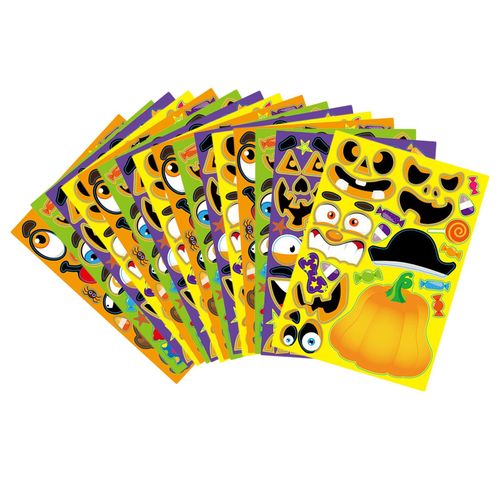 Autocollants Drôles D'Halloween, Jouet Pour Enfants, Zombie, Citrouille, Monstre, Sorcière