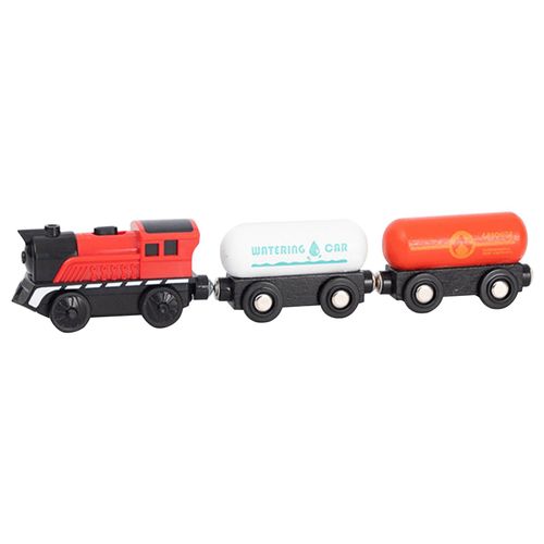 Petit Train Électrique En Jouet Avec Rail Magnétique Pour Enfant, Locomotive Et Chemin De Fer Relié Magnétiquement, Compatible Avec Le Circuit En Bois, Jeu Interactif, Idée Cadeau,