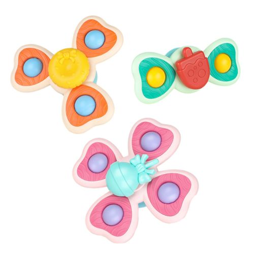 Toupie À Ventouse Pour Bébé, Nouveau Jouet Classique Et Amusant Pour Enfant, 3 Pièces