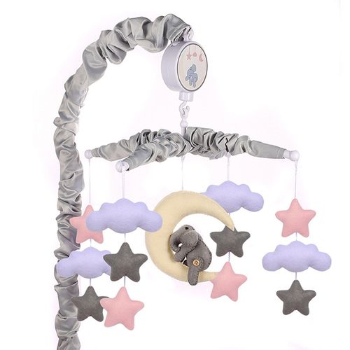 Cloche De Lit Rotative Pour Bébé, Mobile À Distance, Musique, Jouets Éducatifs, Éléphant, Nuages, Étoiles, Numérique, Gris, Nouveau