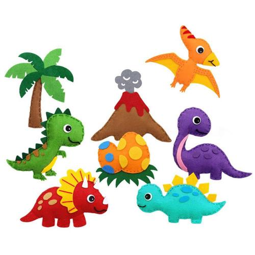 Kit De Couture D'Animaux Pour Enfants, Feutres, Jouets De Dinosaures, Artisanat Pour Garçons Et Gi