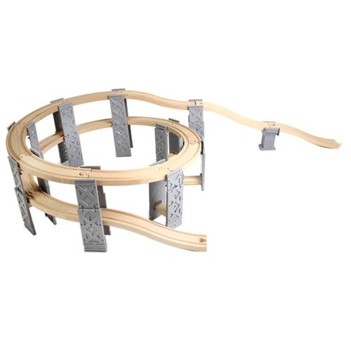 Rails De Train En Spirale En Bois, Kit De Construction De Chemin De Fer, Accessoires, Bricolage