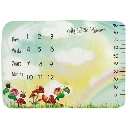 Couverture De Jalons De Croissance Mensuelle Pour Bébé, Enveloppe En Flanelle Douce Pour Nouveau-Né, Accessoire De Photographie, Tissu D'Arrière-Plan Créatif G99c