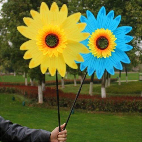 Jouet De Moulin À Vent De Tournesol Coloré De 28 Pouces Pour Enfants, Activité De Plein Air, Décoration De Jardin, Cadeau Pour Enfants