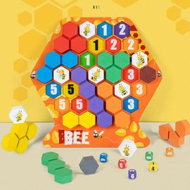 Puzzle En Nid D'Abeille En Bois, Reine Abeille Et Abeille Ouvrière Pour Jouet D'Apprentissage Éducatif
