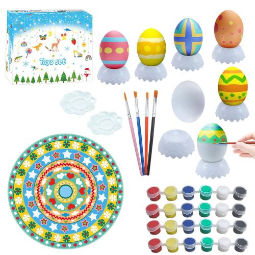 Kit De Décoration D'¿Uf Squishy, Peinture D'¿Uf De Dinosaure, Ensemble Complet Avec Tapis De Jeu, Dessins Créatifs Pour