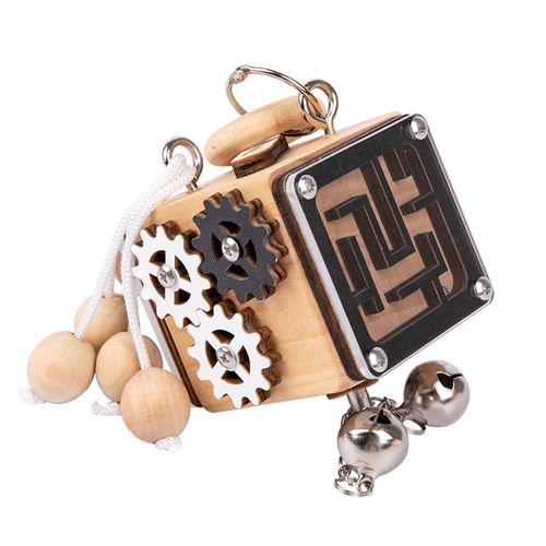 Cube Magique En Bois Pour Enfants, Boîte De Verrouillage Pour L'Entraînement Des Mains, Apprentissage Précoce, Jouets Éducatifs Montessori