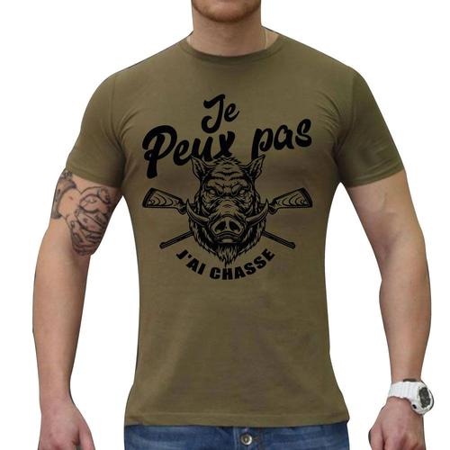 Tshirt Chasseurs Je Peux Pas J'ai Chasse - Cadeaux Chasseurs