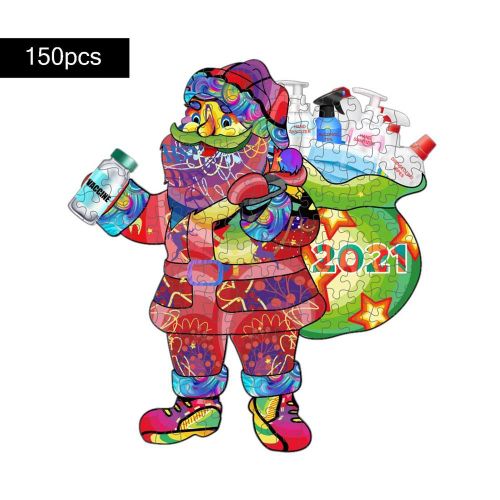Puzzle En Bois De Noël Pour Enfants, Détail Design Réaliste, Fait À La Main, Cadeau De Noël, Jouet Intelligent, 2021