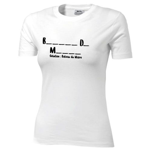T-Shirt Femme Blanc Humoristique Bateau Du Mairecadeau De Noël, Cadeau Saint Valentin, Cadeau Fête Des Mères