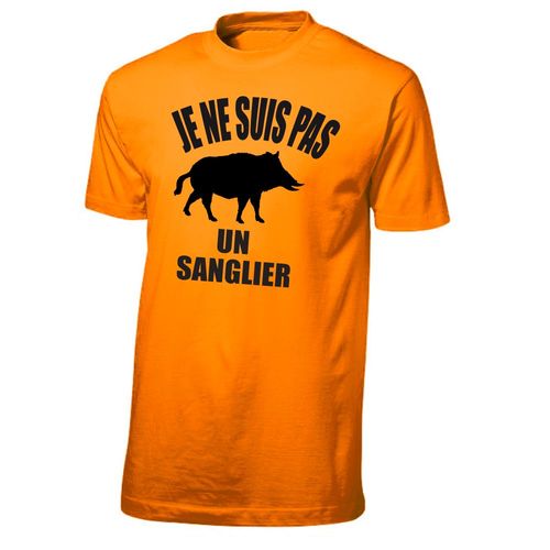 Tshirt Orange Je Ne Suis Pas Un Sanglier Tshirt De Bonne Qualité Et Humoristique Tshirt Pour La Fête Des Pères