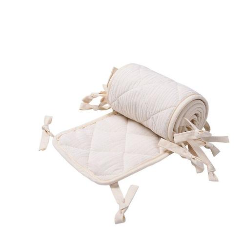 Protection De Berceau En Coton Anti-Morsure Pour Bébé, Barrière De Sécurité De Couleur Unie