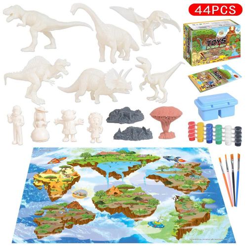 Kits De Peinture De Dinosaure Avec Tapis De Jeu Pour Garçons Et Filles, Bricolage À Colorier, Modèle De Dessin, Graffiti, Pour Enfants