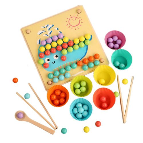 Nouveau Jouet De Maths Pour Bébé, Arc-En-Ciel, Puzzle, Perles, Jouets Éducatifs Montessori, Clip En Bois, Jouet Arc-En-Ciel, Jeux De Société Pour Enfants