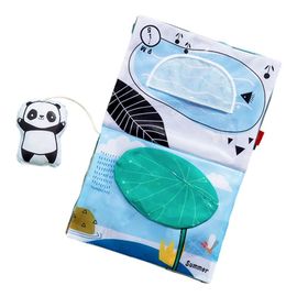 Livre En Tissu Doux Noir Et Blanc Pour Bébé, Avec Miroir De Développement, Jouets Éducatifs Pour Enfants, Nouvelle Collection