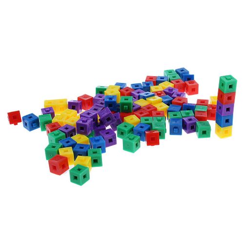 Jeu De Blocs De Construction Colorés, 5 Couleurs, Pack De 100 Pièces