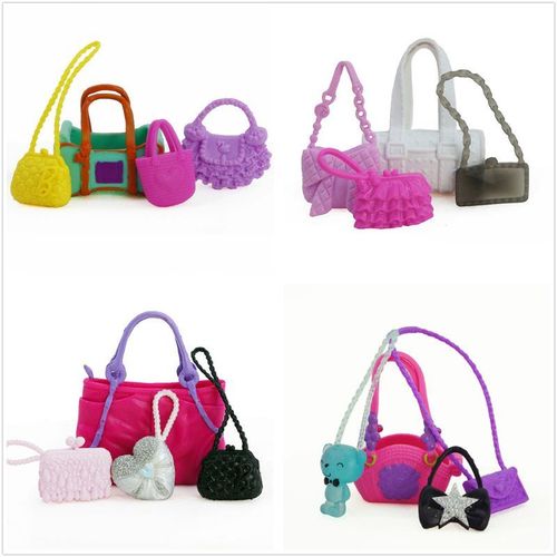 Ensemble De Sacs De Poupée Pour Barbi, 1 Ensemble, Sac À Main À Bandoulière Coloré Pour Bébé Fille, Accessoires De Poupées