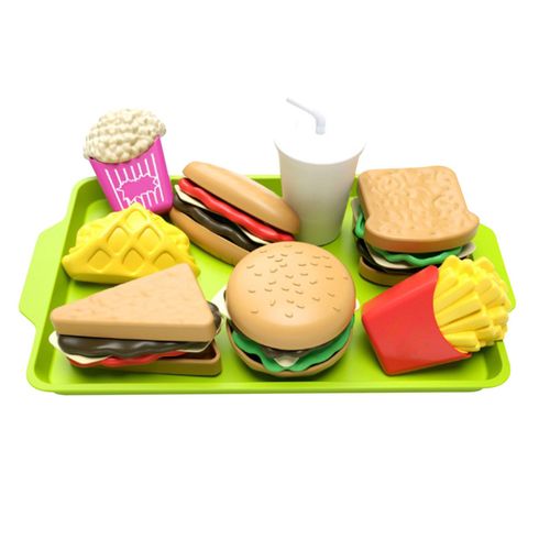 Jouets De Simulation De Nourriture Pour Enfants, Ensemble De Cuisine, Maison De Jeu Pour Bébé, Hamburger, Chien Chaud, Frites, Restauration Rapide, Jouets Éducatifs