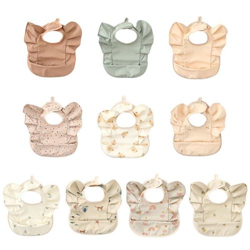Bavoir D'Alimentation Imperméable Pour Bébé Et Enfant En Bas Âge, Fermeture Facile, Sans Manches, Smock, Tablier Doux Lavable, Plusieurs Couleurs, G99c