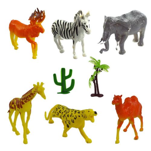 Figurines Animaux Et Plantes Réalistes Pour Projets De Bricolage, Train Modèle