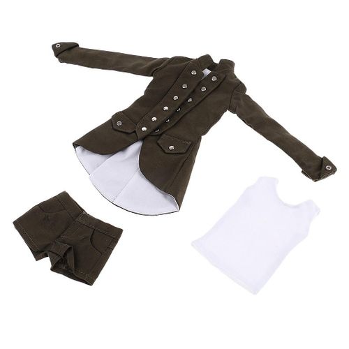 Vêtements Gothiques Pour Femmes 12 '', Ensemble Manteau/Short/Gilet, Échelle 1/6, Figurines D'Action