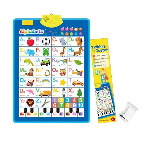 Affiche Éducative Interactive Pour L'Apprentissage Préscolaire, Alphabet, Tableau Mural Pour Les Tout-Petits Et Les Enfants