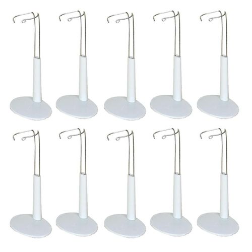 10 Supports De Poupée Blancs Réglables De Type C, Support, Accessoires De Mannequin, Support D'Affichage Pour/Teddy Bear, 14-20cm