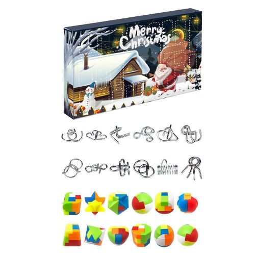 Jouets De Décompression Du Calendrier Du Compte À Rebours De Noël Pour Enfant, Casse-Tête Magique, Puzzle, Cadeaux De Noël
