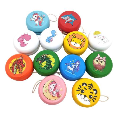 Jouets En Bois Pour Enfants, Balle De Yoyo Éducatif, Durable Avec Divers Motifs De Dessins Animés, Créant Un Sport Personnel