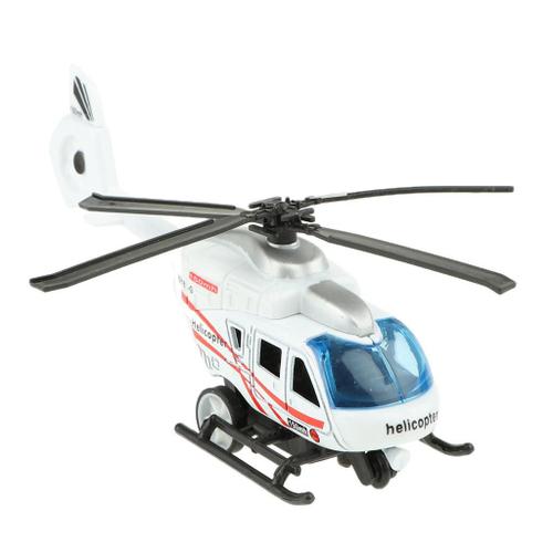 Mini Hélicoptère De Police Moulé Sous Pression (Échelle 1/43), Jouet Éducatif, Cadeaux Pour Enfants Garçons