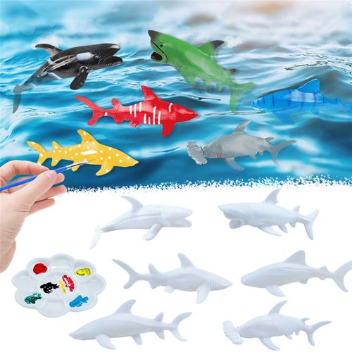 Kit De Peinture D'Animaux Marins Pour Enfants, 40 Pièces, Fournitures D'Art, Peinture De Vos Propres Animaux, Jouets Artisanaux, Bricolage