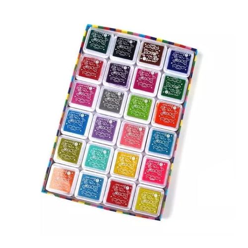 Tampon Encreur Coloré Pour Peinture D'Empreintes Digitales, 24 Pièces, Tampons Colorés Pour Enfants, Sceau Artisanal, Outil Graffiti, Jouet Souvenir Pour Bébé