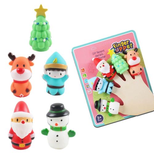 Marionnettes À Doigts De Noël, 5 Pièces, Thème Éducatif, Jouet, Mini Poupée Mignonne, Père Noël, Elk, Bonhomme De Neige, Décoration À La Main