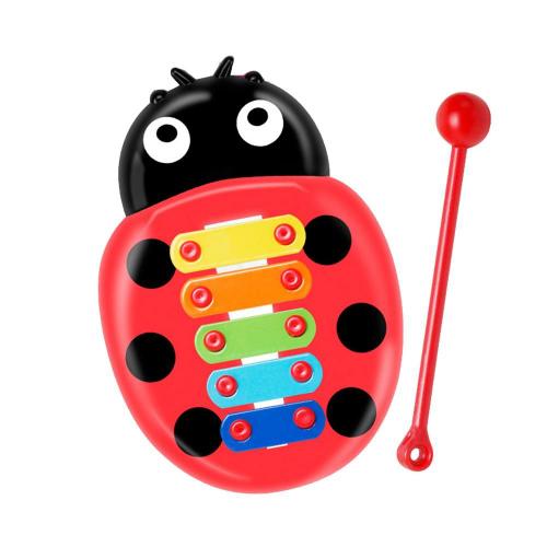 Instrument De Percussion Pour Enfants, Jouet Mini Coccinelle À Sept Étoiles Frappe Au Piano, Éveil Bébé Insecte Frappe À La Main Au Piano