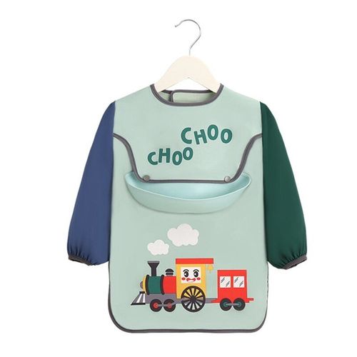 Bavoir Imprimé De Dessin Animé Pour Bébé, Imperméable, Réglable, À Manches Longues, Tablier De Peinture, Smock D'Alimentation Pour Nourrissons, Toile De Salive G99c