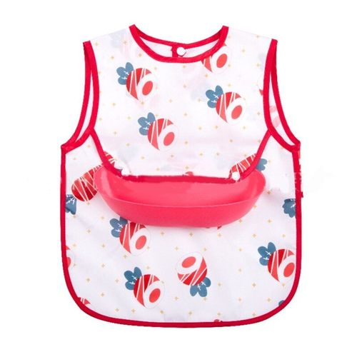 Bavoir Imperméable Imprimé Dessin Animé Pour Bébé, Tablier De Peinture Sans Manches Pour Enfants, Smock D'Alimentation Pour Nourrissons, Serviette En Toile De Salive G99c