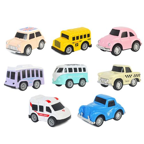 Mini Voitures En Alliage Pour Enfants, 8 Pièces, Jouet Coloré, Push And Go, Cadeau De Noël Ou D'Anniversaire