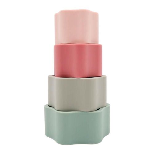 Blocs De Construction En Silicone De Qualité Alimentaire, Tasse À Empiler, Cadeau De La Journée Des Enfants, Tour Pyramidale, Jouets À Empiler, Jouet Éducatif Montessori Pour Bébé